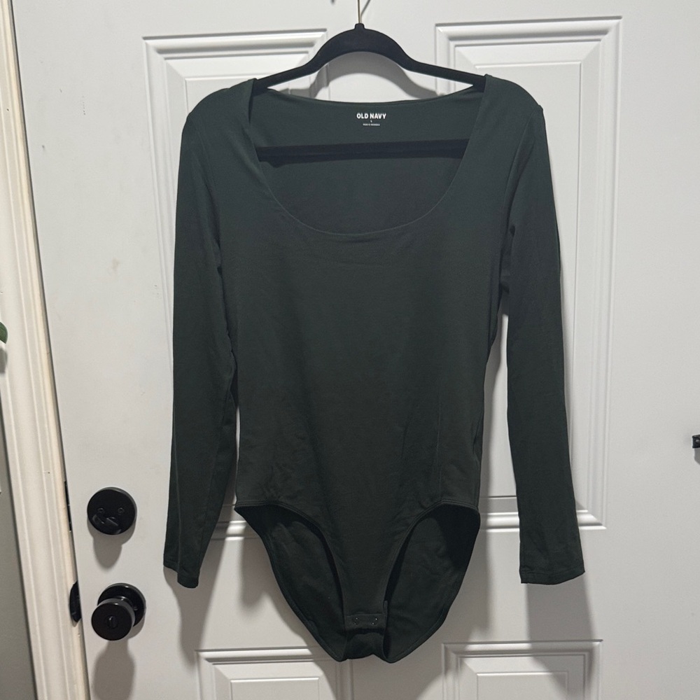 Never Worn/no Tag - Old Navy Dark Green Long Sleeve Bodysuit
